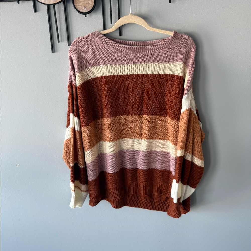 Shein Striped Multicolor Women's Sweater 1X